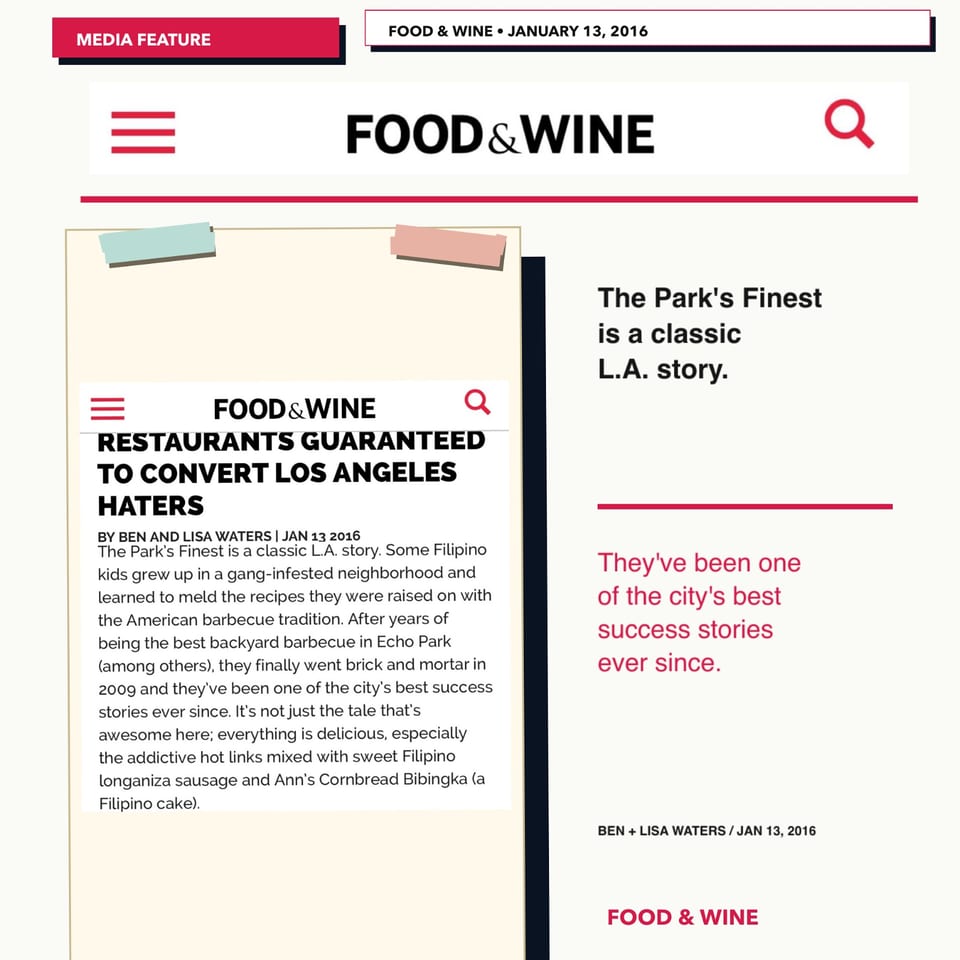 A Food & Wine magazine article about "Restaurants Guaranteed to Convert Los Angeles Haters."